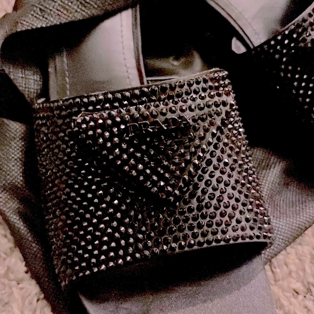 BLACK BLING MULES